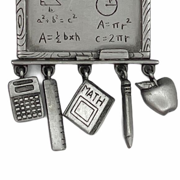 JJ Chalkboard and School Math Supplies Pin Vintage - Picture 4 of 5